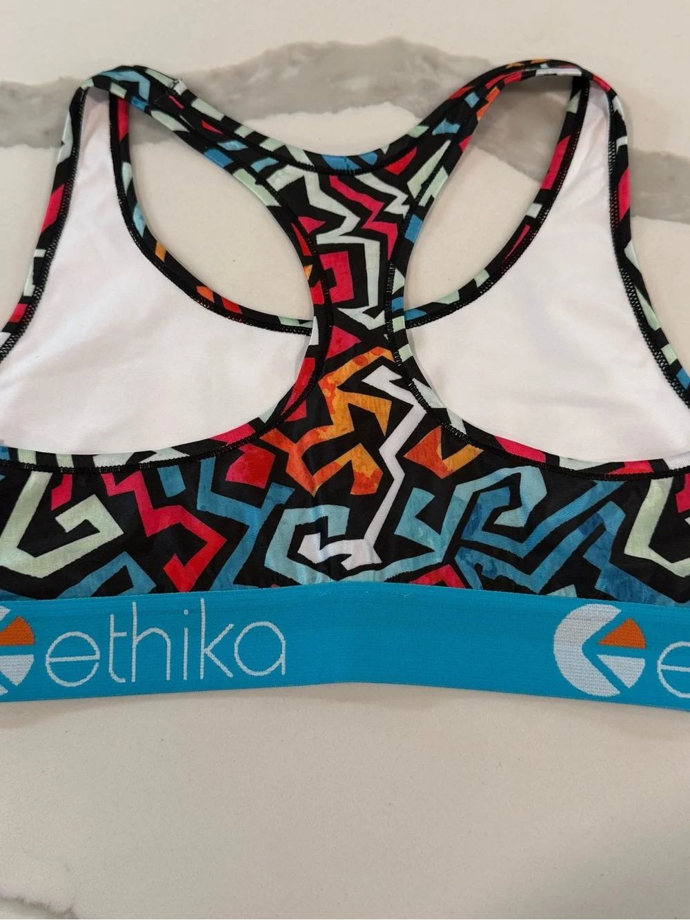 ETHIKA Sports Bra Size Medium The S bra Racerback - New w/Tags multi color